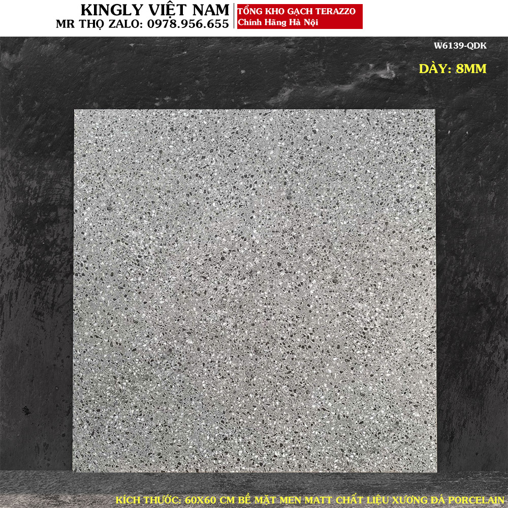 Gạch lát nền Terrazzo 600x600 W6139 Loại A1